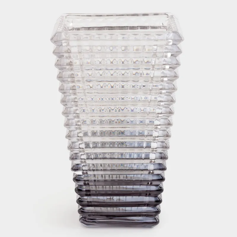 Гүл вазасы, 28 см, шыны Р, сұр градиент, Mosaic color, image-0