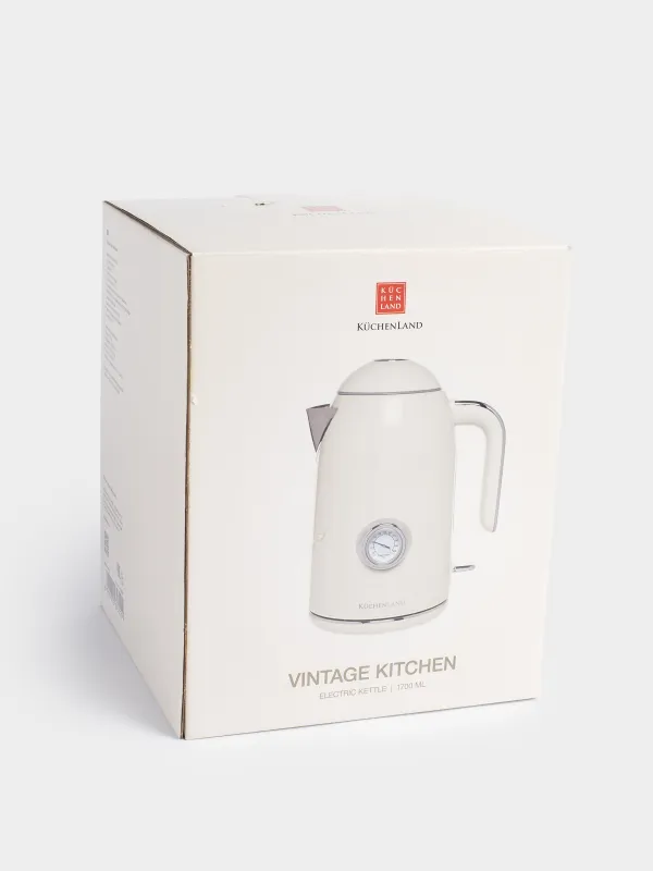 Чайник электрический, 1,7 л, 1850-2200 Вт, сталь/пластик, бежевый, Vintage kitchen, image-5