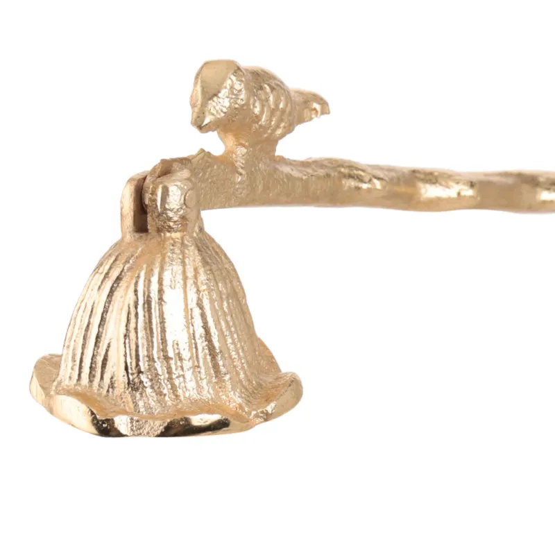 Колпачок для тушения свечей, 24 см, металл, золотистый, Цветок, Fantastic gold, image-2