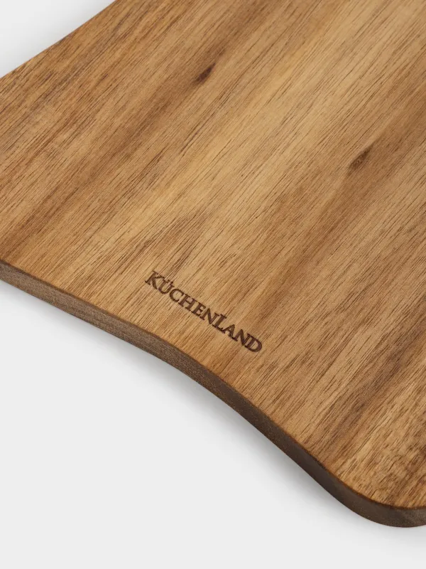 Доска разделочная, 36x20 см, с ручкой, дерево, фигурная, Noble tree, image-3