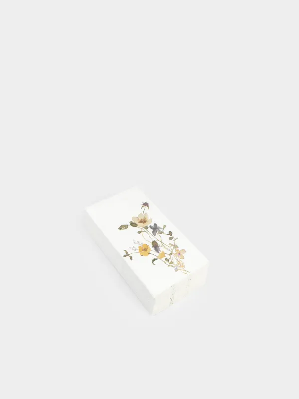 Қағаз майлықтар, 33х33 см, 20 дана, төртбұрышты, ақ, сары Гүлдер, Flowers, image-1