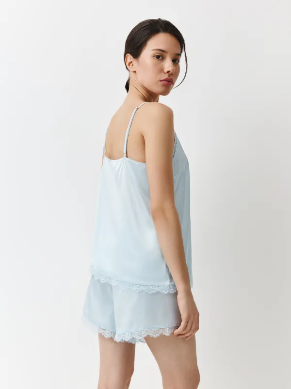 Әйелдер киім жиынтығы, үйге аналған, өлшемі S, шілтерлі, полиэстер/эластан, көгілдір, Pellageya, image-3