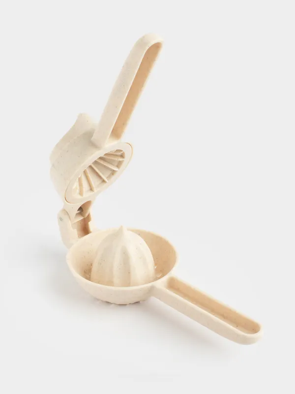 Цитрустарға арналған шырын сыққыш, 22х10 см, тұтқасы бар, пластик, сарғылт-қоңыр, дақты, Soft speckled, image-0