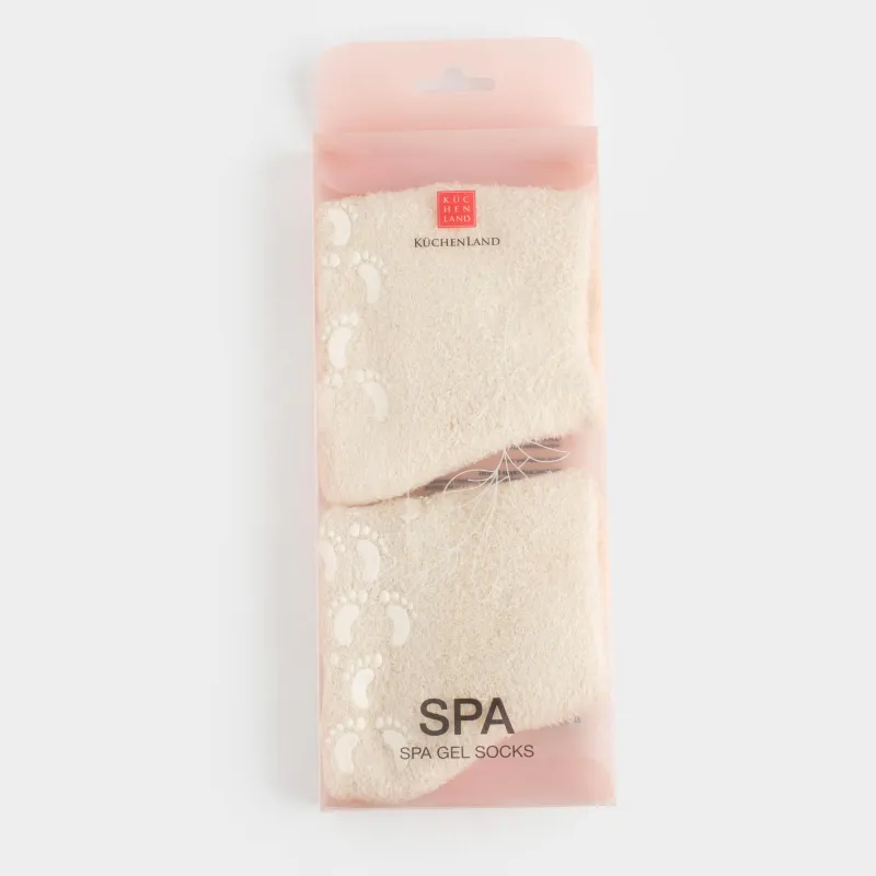 СПА-гельді шұлықтар, өлшемі 36-40, қайта пайдалануға болады, полиэстер, сүт түстес, Spa, image-2
