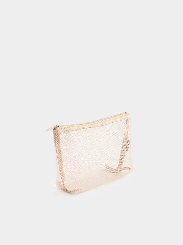 Косметикалық сөмке, 24х14 см, полиэстер, сарғылт-қоңыр, Тор, Easy Travel, image-4