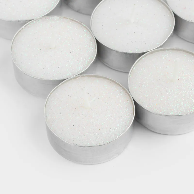 Свеча чайная, 4 см, 9 шт, белая, Metallic glow, image-3