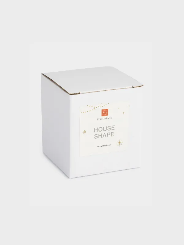 Мүсінше, жарықтандырылған, 7 см, фарфор P, алтын, Үй, House shape, image-4