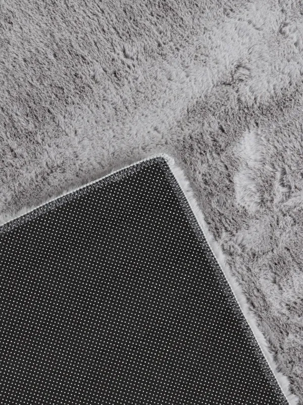 Кілем, 150х210 см, жасанды тері, ашық сұр, Monotone, image-4