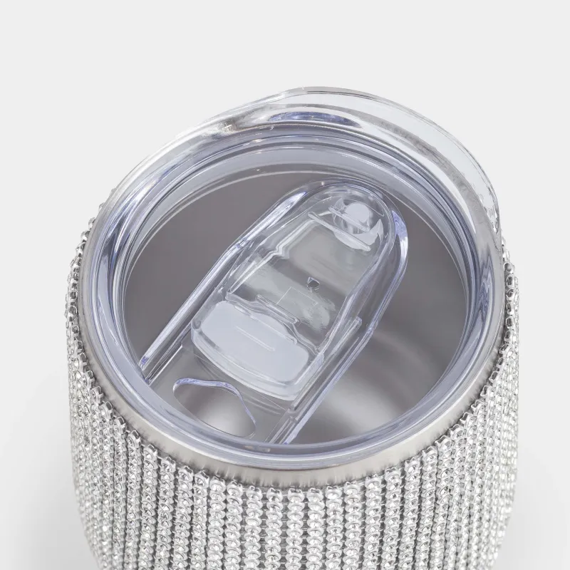 Термо саптыаяқ, 350 мл, болат/страздар, алтын, Crystal decor, image-3