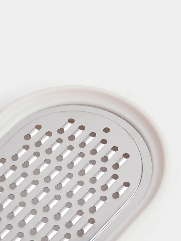 Үккіш, 14х8 см, контейнері бар, болат/пластик, сүт түстес, Soft kitchen, image-3