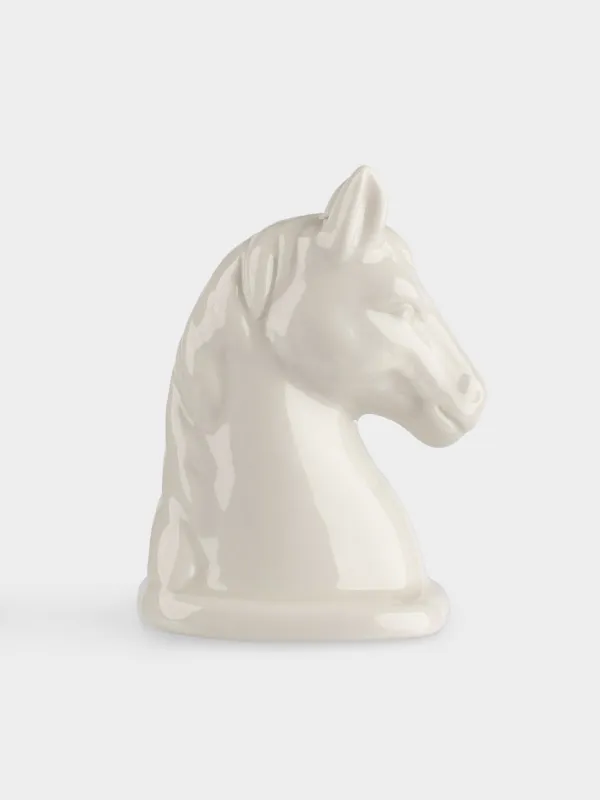 Тұз немесе бұрышқа арналған ыдыс, 9 см, фарфор Р, ақ, Жылқы, Horse white, image-4