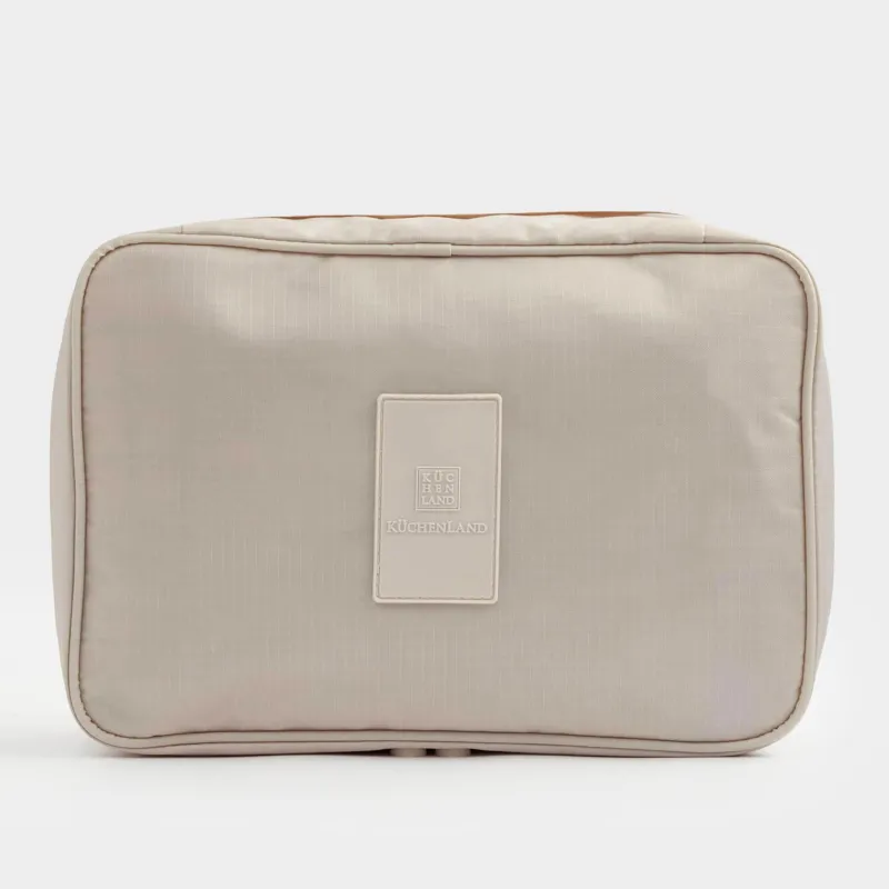 Косметичка дорожная, 27х18 см, полиэстер, бежевая, Easy Travel