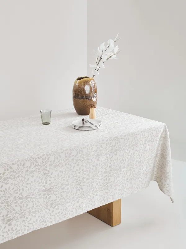 Дастархан, 160х160 см, жаккард, полиэстер, сүт түстес, Бұтақтар, Slender branches, image-5