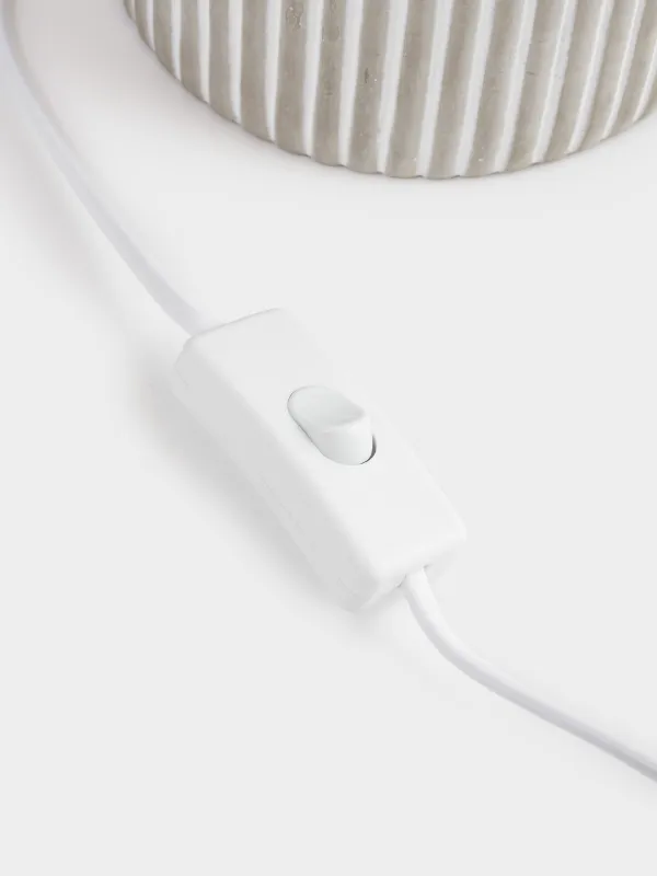 Үстел шамы, 38 см, цемент/полиэстер, сүт түсті, Esthetic, image-3