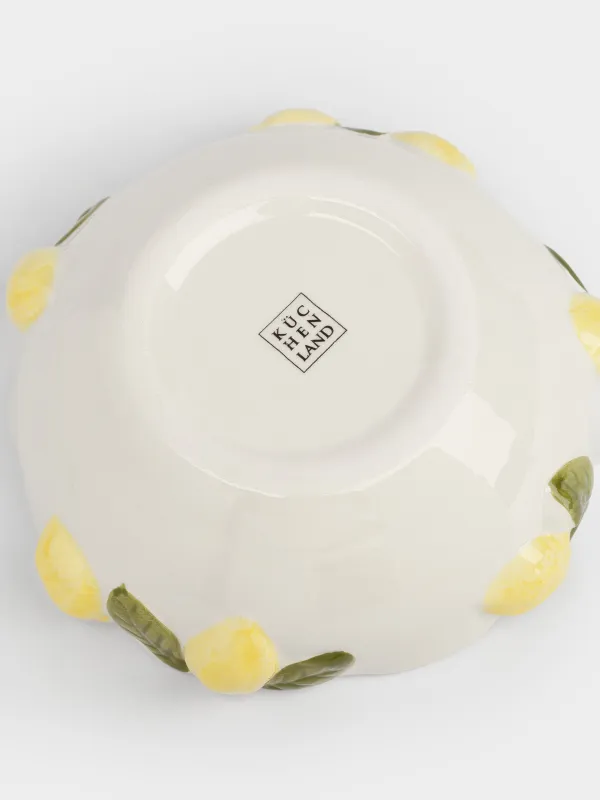 Салат ыдысы, 15х6 см, 600 мл, керамика, сүт түстес, Лимон, Sicily, image-3