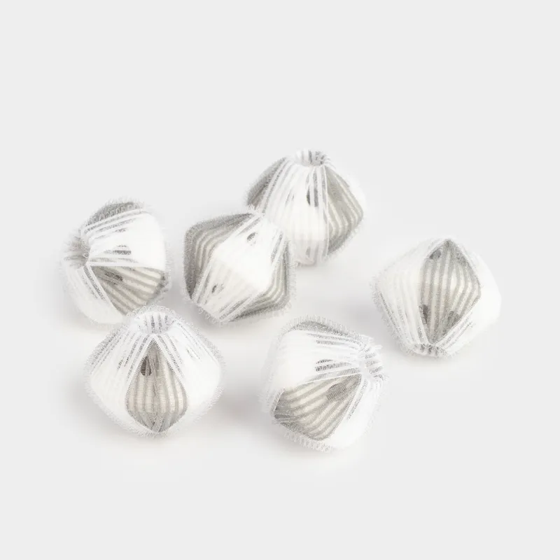 Кір жууға арналған домалақ, 5 см, 6 дана, жүн жинау әсері бар, нейлон, сұр, Washing ball