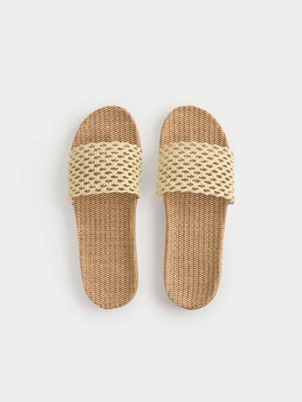 Әйелдер сандалдары, өлшемі 35-36, полиэстер/ТПР, сарғылт-қоңыр, Walk, image-1