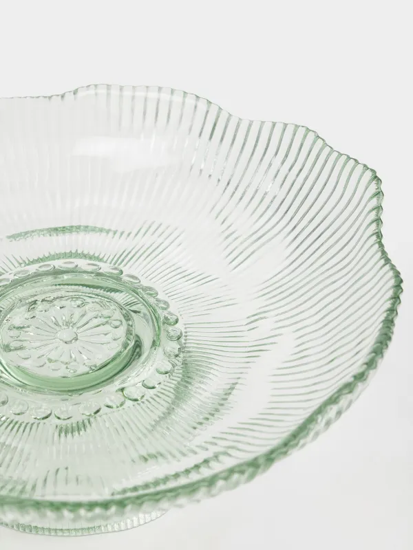 Аяқты ыдыс, 23х9 см, шыны Р, жасыл, Argos color, image-3