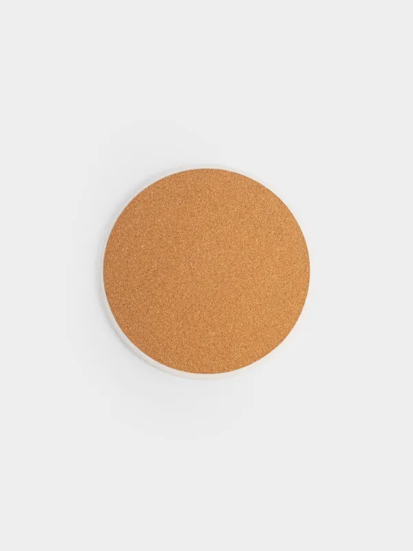 Ыстыққа арналған тұғыр, 20 см, керамика/тығын, дөңгелек, ақ, Жасыл гүлдер, Green lace, image-3