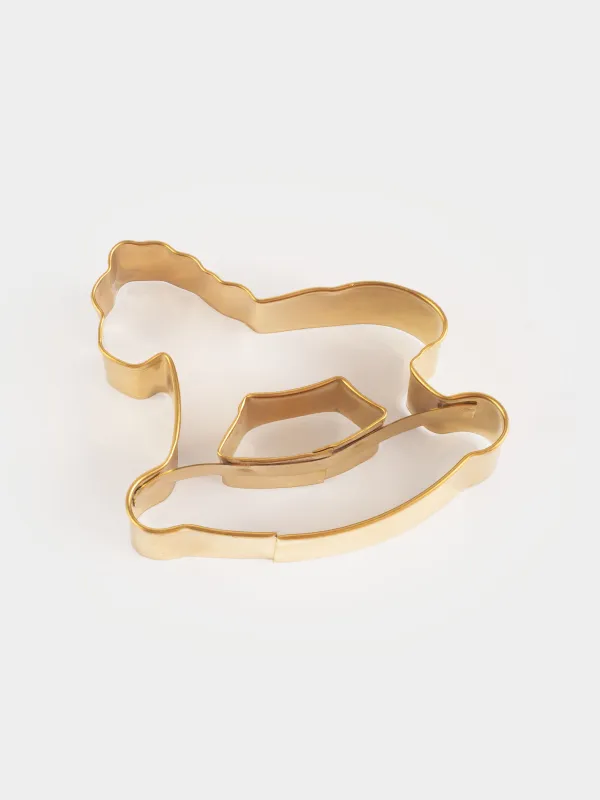 Набор для выпечки, 3 пр, скалка/лопатка/форма, силикон/дерево/сталь, Лошадка, Bakery gold, image-2