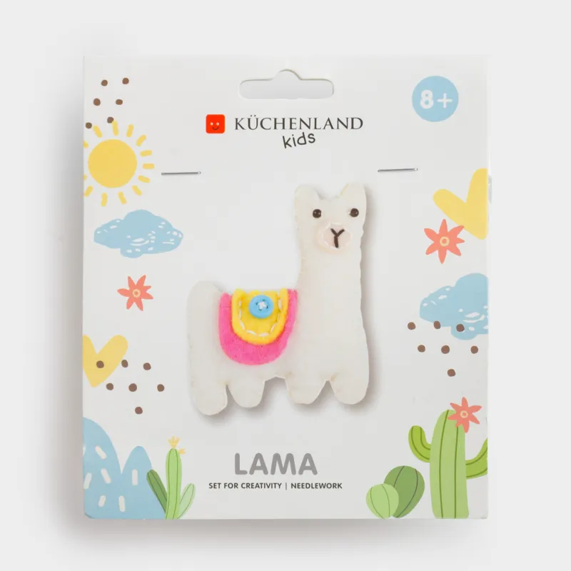 Шығармашылыққа арналған жиынтық, 13х15 см, қолөнер, киіз, салпыншақ, Лама, Creativity