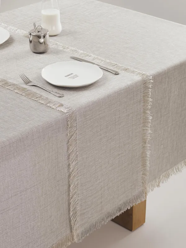 Үстел төсеніші, 40х160 см, шашағы бар, полиэстер, сұр меланж, Beverin, image-6