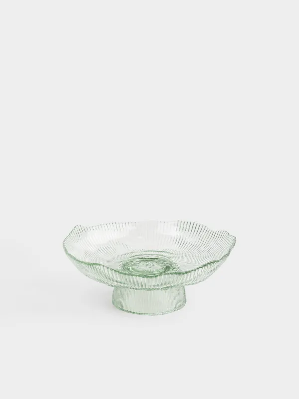 Аяқты ыдыс, 23х9 см, шыны Р, жасыл, Argos color, image-2