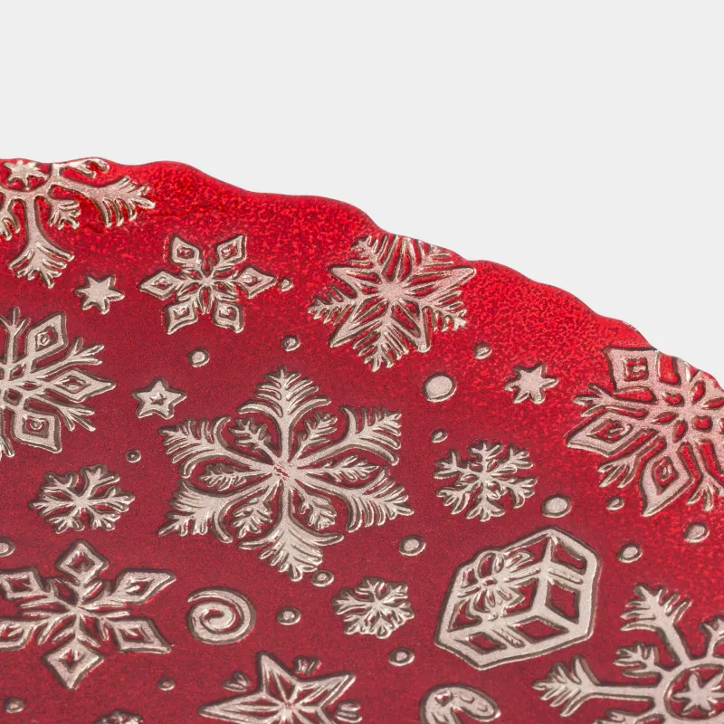 Ыдыс, 33 см, шыны, қызыл, Қар ұшқындары, Brumal, image-4