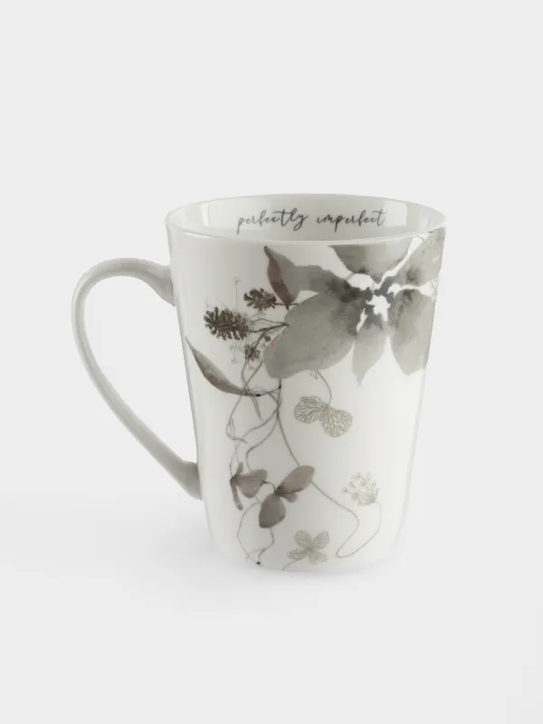 Саптыаяқ, 420 мл, фарфор N, Сұр гүлдер, Watercolor, image-2