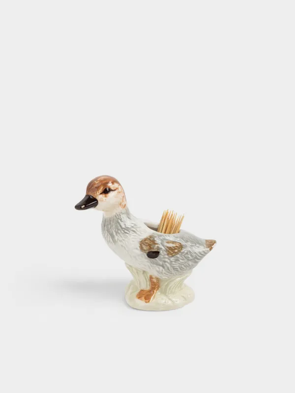 Тіс шұқығыштарға арналған тұғыр, 9 см, керамика, Үйрек, Duck, image-4
