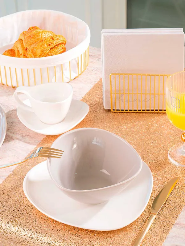 Тарелка обеденная, 27х25 см, фарфор P, белая, Synergy, image-5