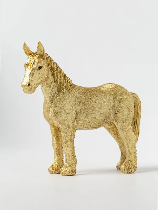 Статуэтка, 16х15 см, Лошадь, Horse gold, image-0