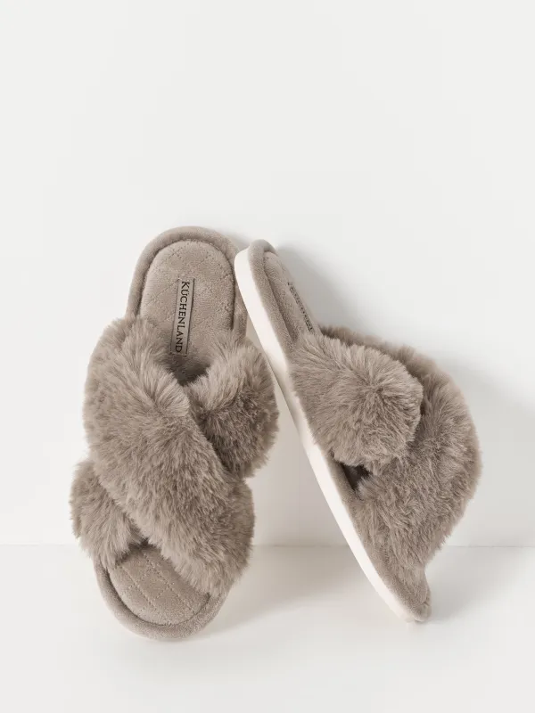 Әйелдер тәпішкелері, үйге арналған, өлшемі 36-37, полиэстер, қоңыр, Tape, image-6