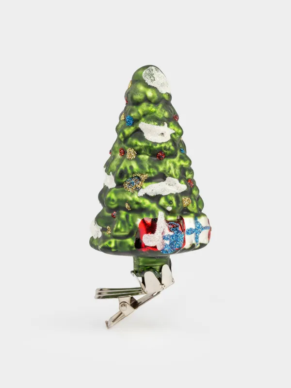 Набор елочных игрушек, 7 см, 2 шт, на клипсе, стекло, Лошадь и ель, Figure christmas, image-3