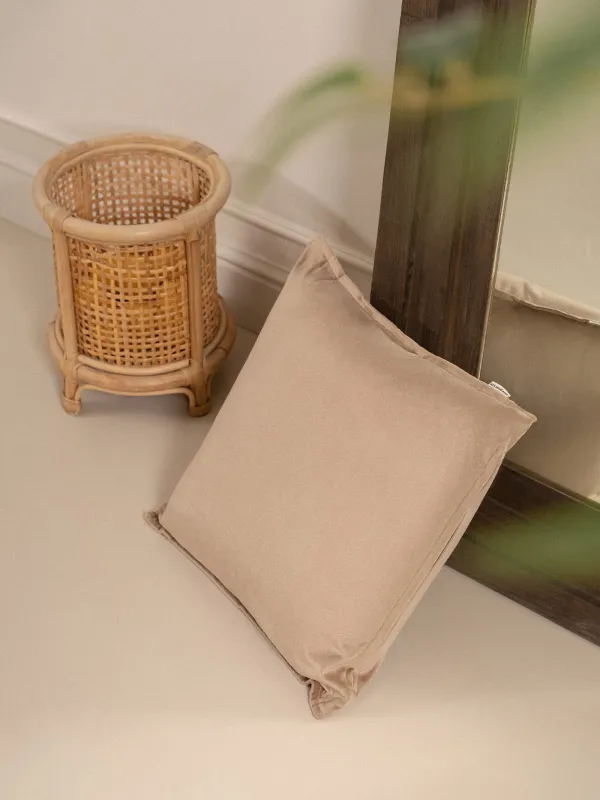 Сәндік жастық, 45х45 см, барқыт, құмды, Silk velvet, image-1