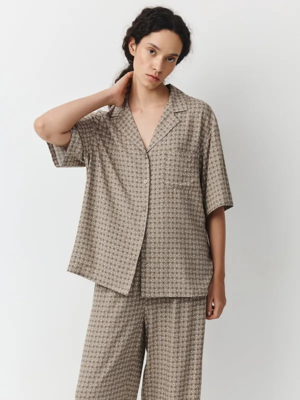 Рубашка женская, бежевая, Emri, image-0