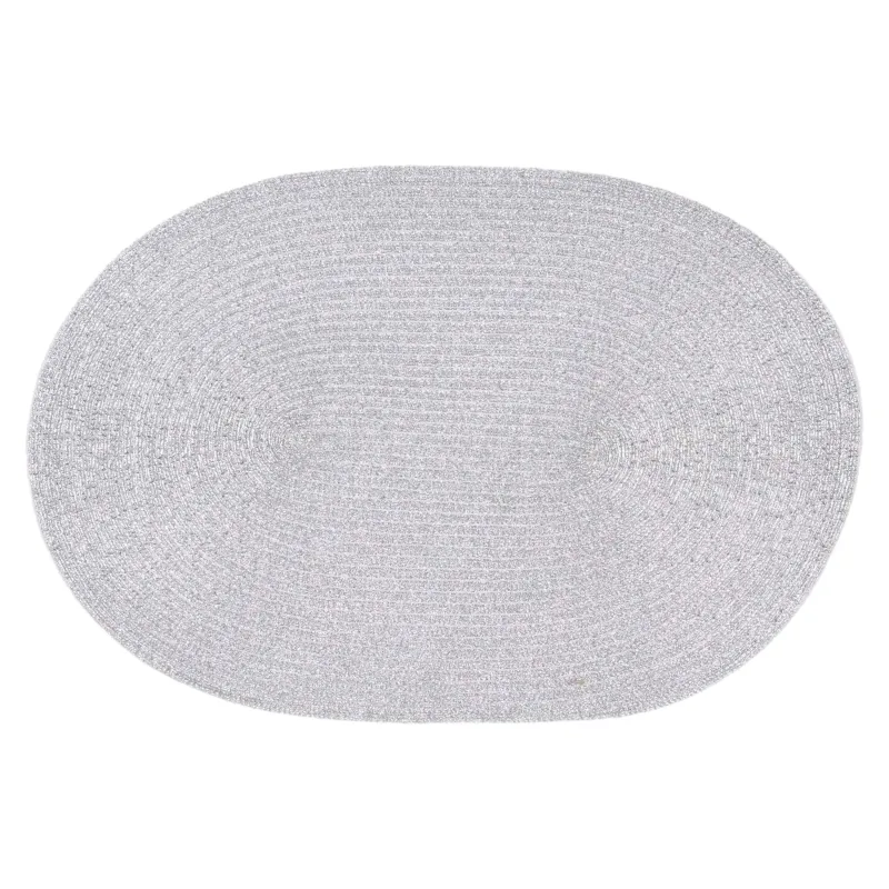 Құрылғы астындағы майлық. 30х45 см, полиэстер, сопақ, күміс, Rotary shine