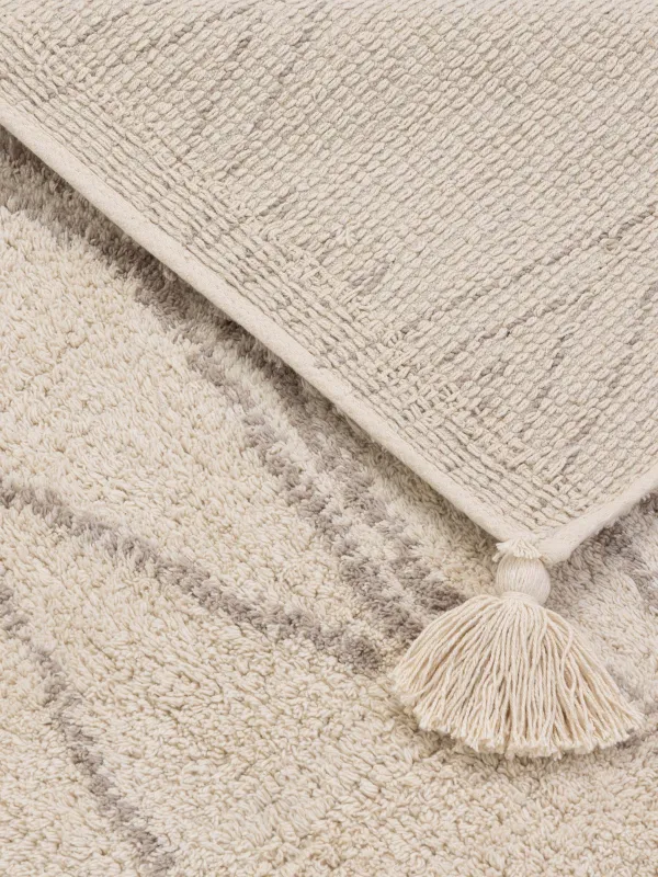 Кілем, 80x150 см, қылшықтары бар, мақта, құм, гауһар тастар, Ромбтар, image-2