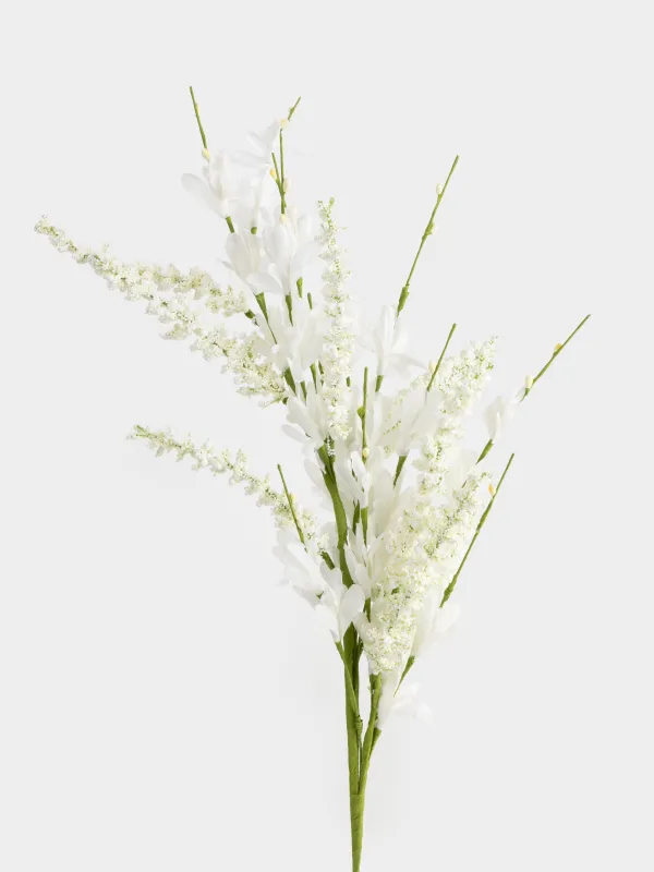 Сәндік бұтақ, 84 см, полиэстер/пластик, Ақ баршынгүл, Flower garden, image-1