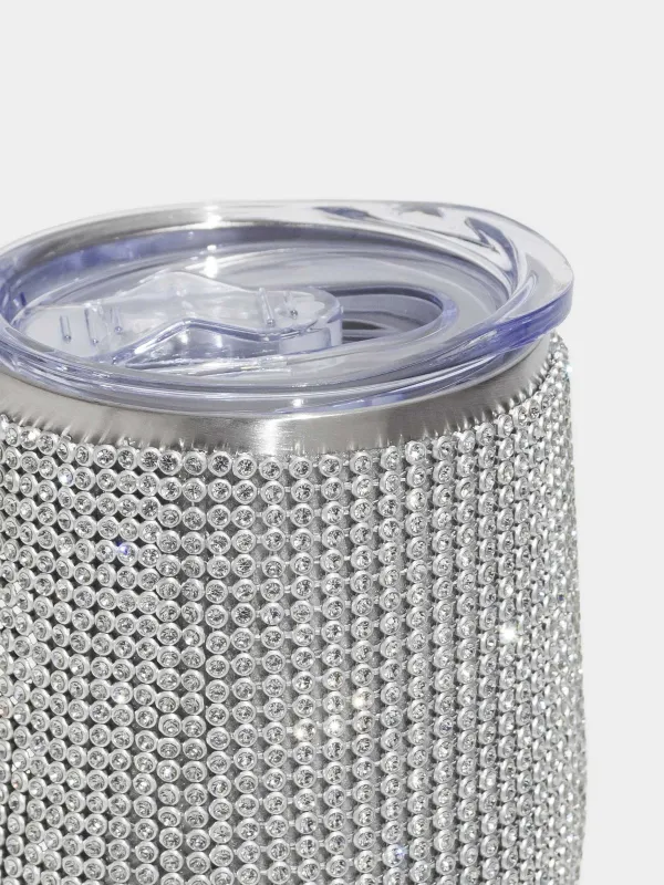 Термо саптыаяқ, 350 мл, болат/страздар, алтын, Crystal decor, image-1