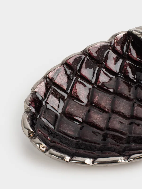 Сәндік ыдыс, 22х12 см, металл, қоңыр-алтын, Шырша бүршігі, Winter delice, image-3