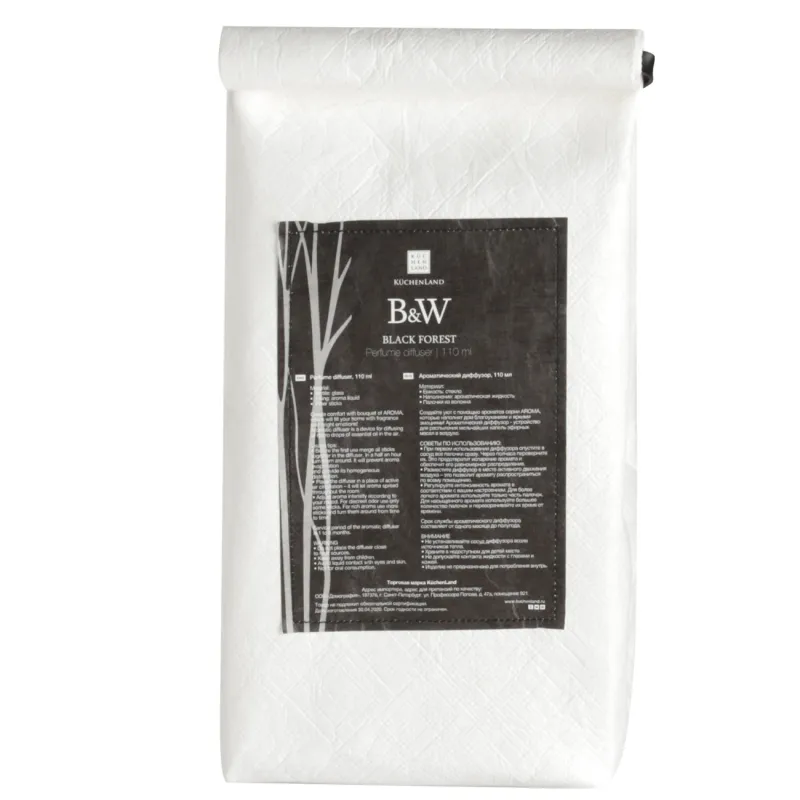 Ароматический диффузор, 110 мл, черный, Black forest, B&W, image-1