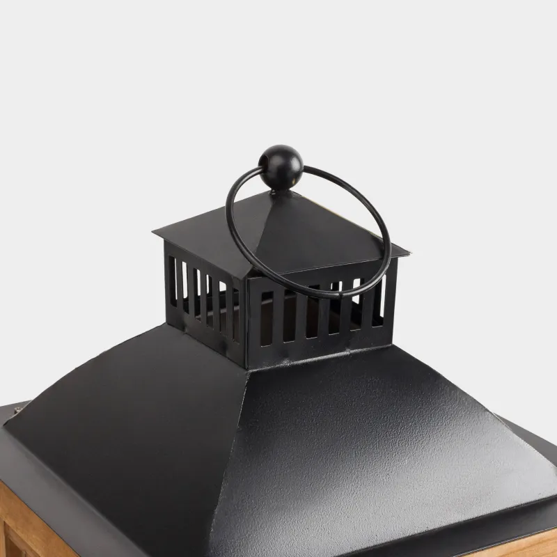 Светильник декоративный, 55 см, МДФ, Фонарь со свечой, Wood style, image-3