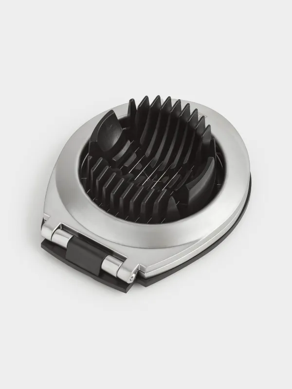 Жұмыртқа кескіш, 11 см, 2-і 1-де, металл/пластик, күміс-қара, Start, image-7