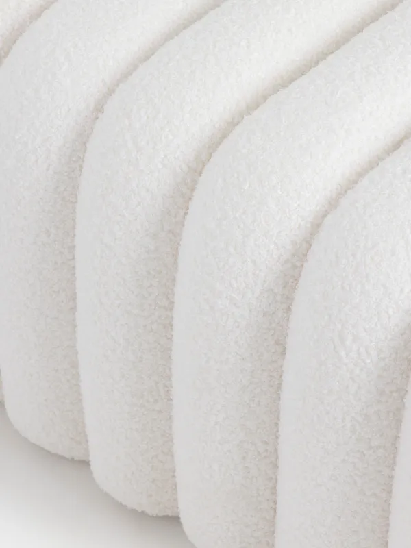 Банкетка, 76х40 см, букле/ағаш, сүт түстес, Арка, Boucle, image-2