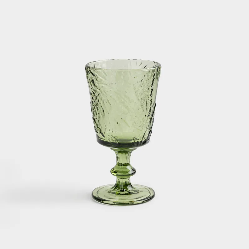Шарап бокалы, 310 мл, шыны Р, жасыл, Tropical leaves, Tropical leaves