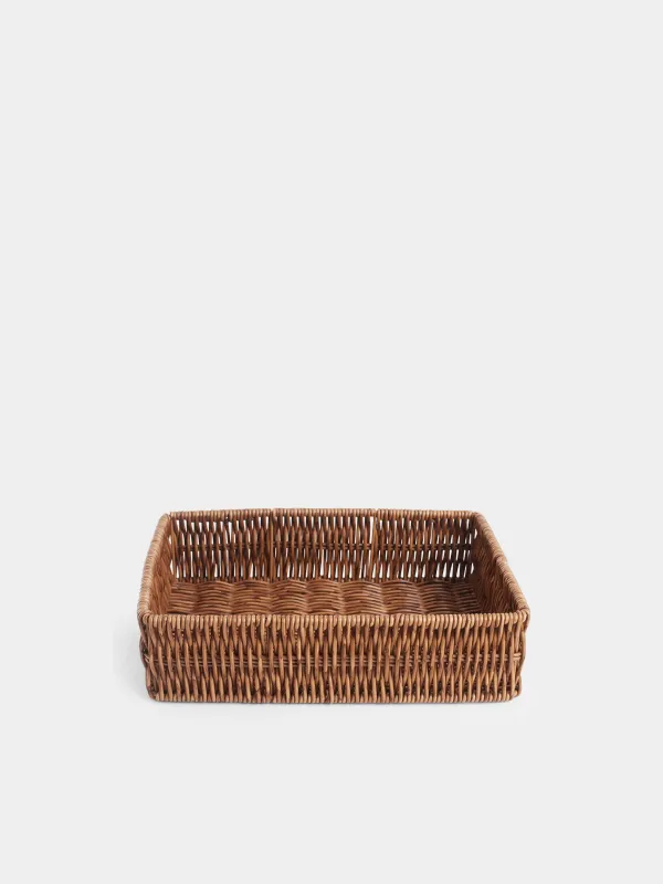 Корзина для продуктов, 26х18 см, ротанг, прямоугольная, коричневая, Blendy, image-2