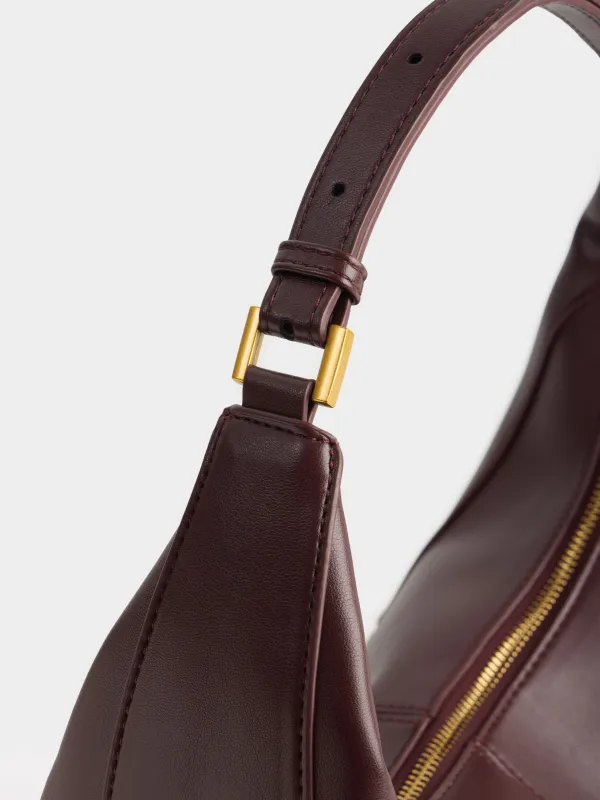 Әйелдер сөмкесі, 32х10 см, тұтқасы бар, полиуретан, қоңыр, Ahora, image-0