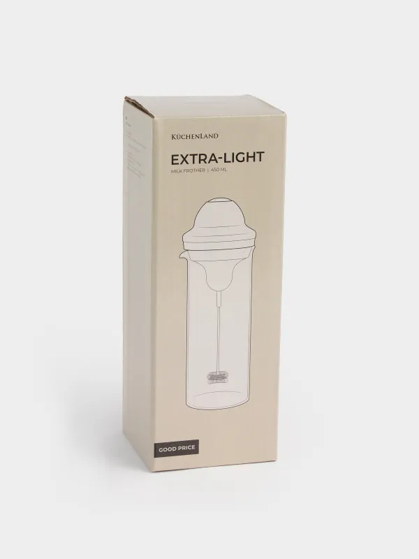 Сүт көбіктендіргіш, 450 мл, сыйымдылығы, шыны Б/пластик, қосымша жарық, Extra-light, image-6