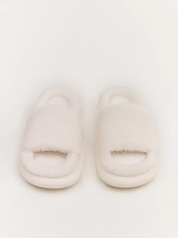 Әйелдер тәпішкелері, үйге арналған, өлшемі 36-37, жасанды үлбір, сүт түстес, Hotty, image-3